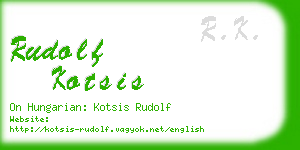 rudolf kotsis business card